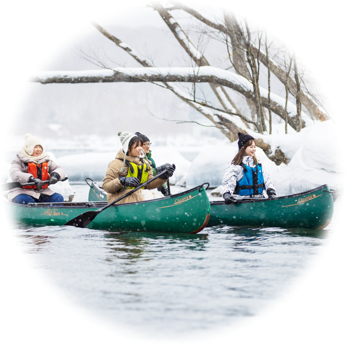 冬・十和田湖カヌーツアー